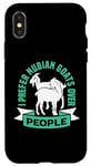 Coque pour iPhone X/XS Chèvre nubienne, maman, fermière, nourriture, animal en peluche, chèvre nubienne
