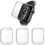HAPAW 3 Pack Screen Protector Compatible with Apple Watch SE/Series 6/Series 5/Series 4 44mm, Soft TPU Full Coverage Protective Case Cover Compatible with iWatch Series SE/6/5/4