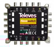 Televes 714403, 5 Ingångar, 13 Utgångar, 950 - 2400 Mhz, 47 - 862 Mhz, 4 Db, 2 Db
