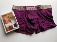 CALVIN KLEIN ICON COTTON STRETCH TRUNK    SMALL   RRP £27 GROOVY PLUM