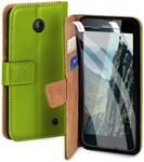 MoEx Premium 360° Protection Set compatible with Nokia Lumia 630/635 | Phone full security [Case + Foil] Cover both sides with smartphone case and film, Green