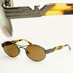 Emporio Armani 1997 Vintage Sunglasses Mens Womens Gunmetal Eagle 047 905/26