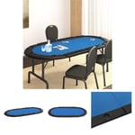 The Living Store Pokerbord för 10 spelare hopfällbart 208x106x3 cm blå -  Poker- & spelbord