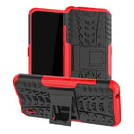 Boleyi Case for Xiaomi Redmi 9A, [Heavy Duty] [Slim Hard Case] [Shockproof] Rugged Tough Dual Layer Armor Case With stand function -Red