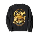 Carp Diem Seize the Fish Funny Fishing Fisherman Sweatshirt