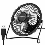 6 inch Mini USB Desk Fan Small Quiet Personal Cooler Powered Portable Table Fan