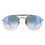 Aviator Gold Light Blue Gradient Marshal 3648 Sunglasses