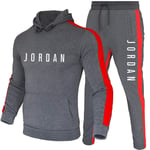 DSFF Jordan Sweat à capuche et pantalon de sport 2 pièces pour homme Gris A-XL