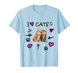 I Love Cats - I Love Kittens - Cat Lover T-Shirt Tee Shirt T-Shirt