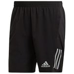 Adidas Male Adult Own The Run Shorts, Black/Reflective Silver, XL 5 inch