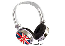 Xtreme 33584 Casque Audio et Microphone intégré fiche Jack 3,5 mm, UK Flag, Pavillon auriculaire, diamètre de 50 mm