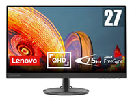 Lenovo C27q-35 68,58 cm (27", 2560 x 1440, WQHD, 60 Hz, WideView, 250 nits, antireflet, écran (HDMI, DisplayPort, Temps de réponse 4 ms, AMD FreeSync) Noir