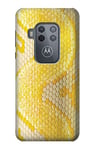 Yellow Snake Skin Graphic Printed Case Cover For Motorola Moto One Zoom, Moto One Pro