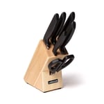 Arcos Niza Knivset 5 knivar + sax + knivblock