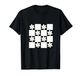 Black and White Daisy Checkerboard T-Shirt