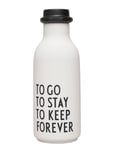 To Go Water Bottle Special Edition White Design Letters