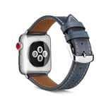 Apple Watch Series 10 42mm Armband i äkta läder, Blå
