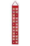 Heitmann DECO 91561 Calendrier de l'Avent en Feutre à remplir, Rouge, Plastique, 39 x 23 x 3,5 cm