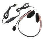 (Rose Gold)Business Headset 4 Types Wiring Ports Sided Business Headset With