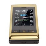 (Gold)Big Buttons Flip Phone 5900mAh Battery Flip Phone 300000 ABS LED HD Dual