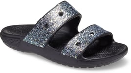 Crocs Junior Girls Sandals Sliders Crocs Glitter Slip On black UK Size