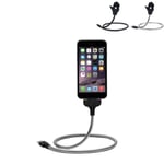 Phone Lazy Bracket Usb Charging Stand Cable Charger Holder Black For Tc