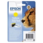 Genuine Epson T0714 Cheetah DuraBrite Ultra Yellow Ink Cartridge TO714 C13T07144