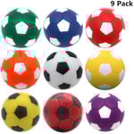 9 st Foosball-bordsbollar 1,42 tum fotbollsspel bollar för Foosball bordsspel Foosball tillbehör ersättningar Flerfärgad