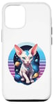 Coque pour iPhone 14 Chat Sphynx sans poils volant dans l'espace Animal amoureux