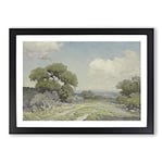 Big Box Art Morning in The Live Oaks by Julian Onderdonk Framed Wall Art Picture Print Ready to Hang, Black A2 (62 x 45 cm)