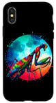 Coque pour iPhone X/XS Cool Graphic Tie Dye Lunettes de soleil Mantis Illustration Art
