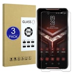 X-Dision [3 Pack Compatible with ASUS Rog Phone ZS600KL Screen Protector,2.5D Protect Film[9H Hardness,Case Friendly,Shatter-proof] Premium Accessories Tempered Glass Film