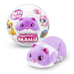 Pets Alive Hamster Mania by ZURU, Purple Hamster, Pet Nurture, Soft Toy, Real Alive, 20+ Sounds Interactive, Electronic Pet, Ages 3+ (Purple)