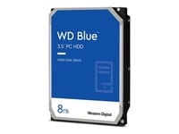 WD Blue WD80EAAZ - Disque dur - 8 To - interne - 3.5" - SATA 6Gb/s - 5640 tours/min - mémoire tampon : 256 Mo