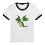 Yvonne M Pacheco Flying Dragon Boy Girls Child Short Sleeve T Shirt Contrast Baseball Tees(2t,Black)