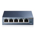 TP LINK (TL-SG105) 5 PORT 1000MBPS GIGABIT UNMANAGED DESKTOP SWITCH / STEEL CASE