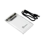 QUMOX USB 3.0 Boîtier disque dur externe 2.5" SATA HDD/SSD Hard Drive housse transparent