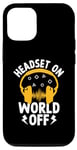 iPhone 15 Pro Headset On World Off Video Gamer Gaming Games Case