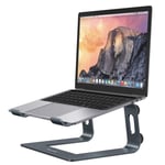 Pivot Laptop Stand Desk – Cooling Computer Stand for Laptop with Anti-Slip Grip Pads – Collapsible Laptop Holder for Desk with Cable Organisers – Aluminium Laptop Stand Portable for Laptops 11"–17"