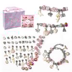 Rosa DIY-armband för barn, handgjort smycke, vacker present
