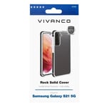 Vivanco Rock Solid Cover Protective Case for Samsung Galaxy S21 5G Black / Clear