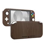 eXtremeRate Soft Touch Wood Grain DIY Replacement Shell for Nintendo Switch Lite, NSL Handheld Controller Housing w/Screen Protector, Custom Case Cover for Nintendo Switch Lite