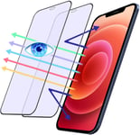 {2-Pack}FHZXHY iPhone 12 Mini Screen Protector Anti Blue Light [Eye Protection] HD Clear 9H Tempered Glass Screen Film for iPhone 12 mini 5g (5.4 inch 2020)-Clear