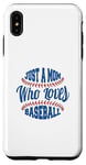 iPhone XS Max Just a Mom Who Loves Baseball Fan Mother Gift Case