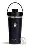 Hydro Flask - Insulated Shaker Bottle 709 ml (24 oz) for Protein Shakes and Supplements - Leakproof Chug Spout - BPA-Free - Black