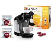 TASSIMO by Bosch TAS1102GB2 Coffee Machine Americano&Latte Starter Bundle, Black