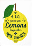 Half a Donkey If life gives you lemons, keep calm and drink lemonade - Large Cotton Tea Towel