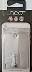 Neo Phone Universal Adhesive Wallet/Kickstand/ Grip Silver, UK Seller
