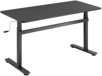 LogiLink Manual Sit-Stand Desk - Musta