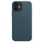 Genuine Apple iPhone 12 / 12 Pro Leather Case with MagSafe - Baltic Blue - New